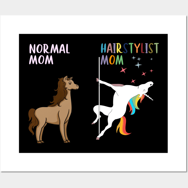 Hairstylist Mom Unicorn Wall Art by gotravele store